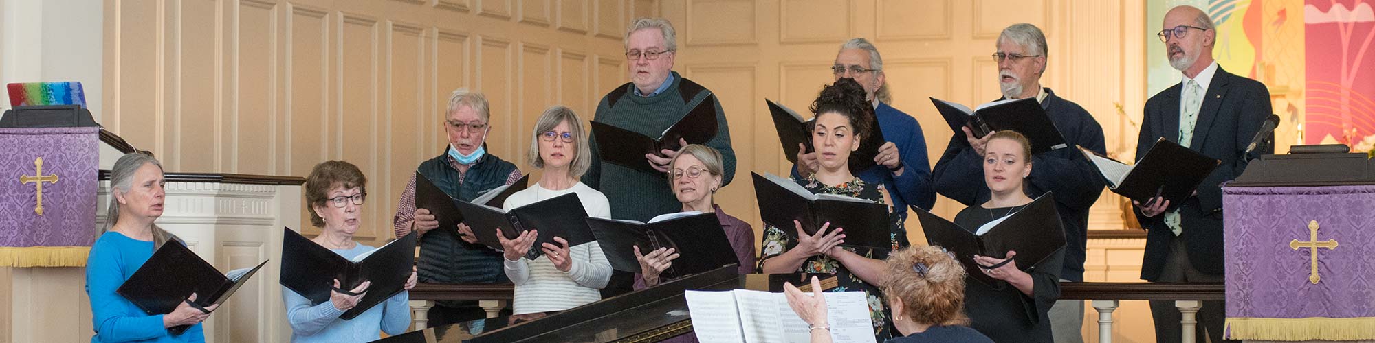 East Church adult choir singing