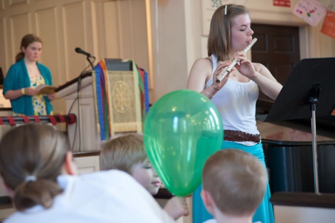 Offertory music by Lynn and Erika.
