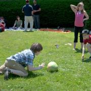 Watermellon rolling relay!