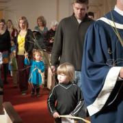Procession of Palms during the opening hymn
