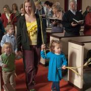 Procession of Palms during the opening hymn