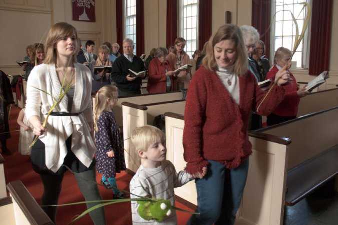 Procession of Palms during the opening hymn