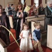 Procession of Palms during the opening hymn