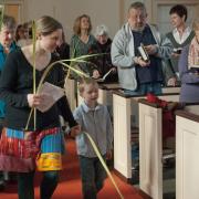 Procession of Palms during the opening hymn