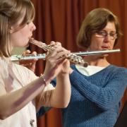 Betsy and Erika presented two flute duets.