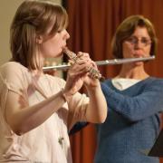 Betsy and Erika presented two flute duets.