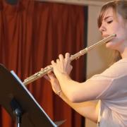 Flute solo by Erika, accompanied by Lynn.