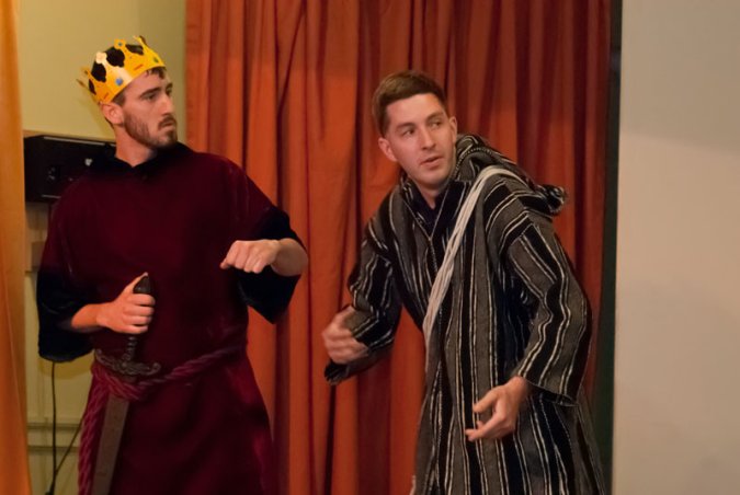 Monty Python's "Dennis Skit," with David, Suzanne, Andrew and Violet.