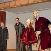 Monty Python's "Dennis Skit," with David, Suzanne, Andrew and Violet.