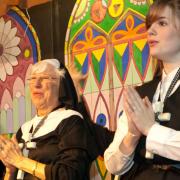 The Singing Nuns of East Church made a triumphant return, presenting a rousing finale act.