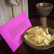 We observed World Communion Sunday with a Communion "buffet." Breads from around the world were placed at stations throughout the Sanctuary.