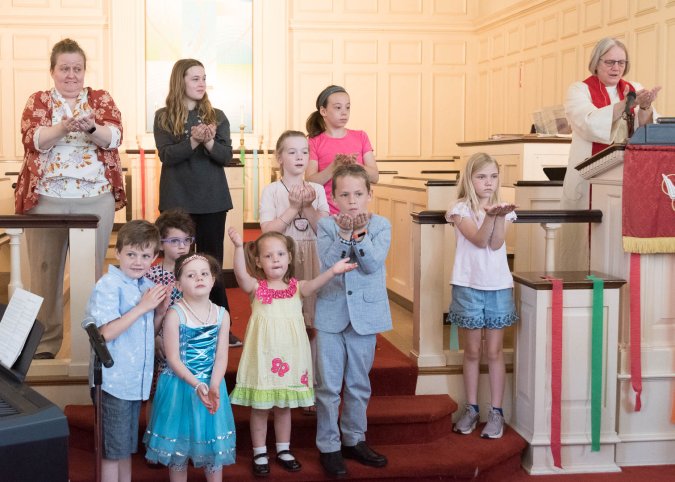 Children and youth led us in the Call to Worship