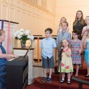 Children and youth presented the Anthem