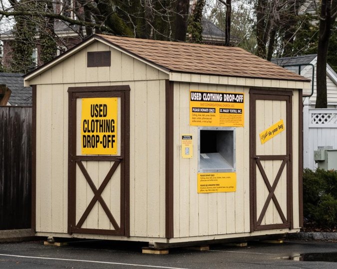 Used Clothing Drop Off Shed