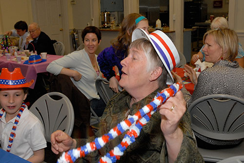 The July table boasted many exhuberant members