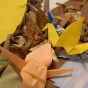 a gift of paper cranes