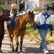 Zeph wasn't intimidated by the pony!