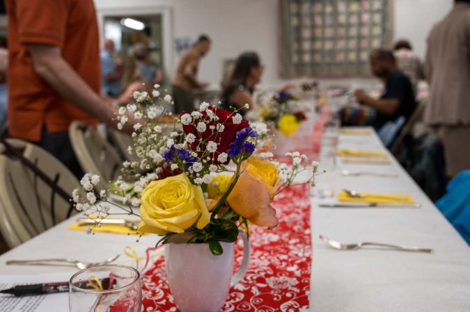 Floral arrangements by Donna Stapleton