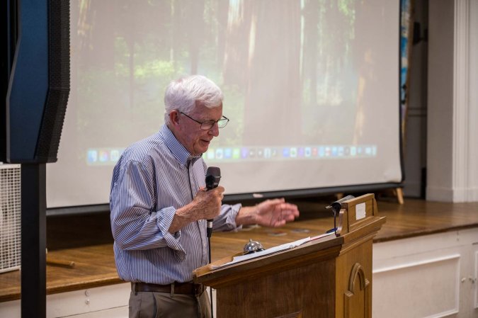 Joe O'Neil from the East Milton Neighborhood Association spoke of Shelly's community involvement.