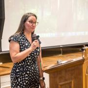 Rev. Liz Garrigan-Byerly was present as a representative of the conference, but also who knew Pastor Shelly for her pre-Milton days.