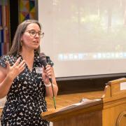 Rev. Liz Garrigan-Byerly was present as a representative of the conference, but also who knew Pastor Shelly for her pre-Milton days.