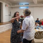 Rev. Liz Garrigan-Byerly was present as a representative of the conference, but also who knew Pastor Shelly for her pre-Milton days.
