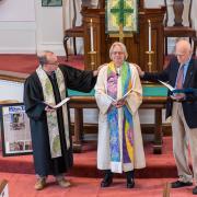 Pastor Shelly's litany of Ending an Authorized Ministry, officiated by Rev. R.G. Wilson-Lyons, and Bradford Harding of the Metro Boston Association of the UCC.