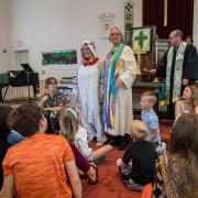 Beth Olson is recognized and blessed for her leadership in the Faith Formation team.
