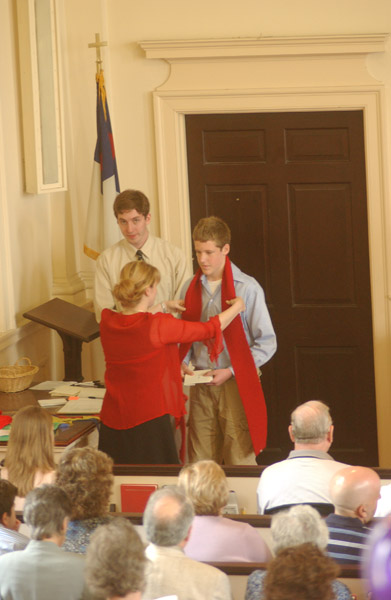 Gregory receives Prayer Shawl