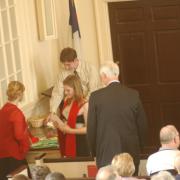Erika receives Prayer Shawl