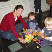 busy with shapes and colors