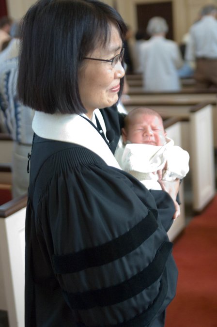 Rev. Arakawa attends infant dedication